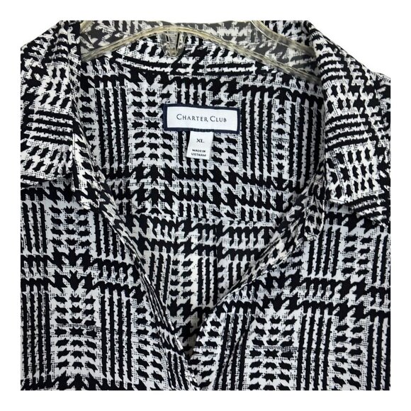 Charter Club Women's Blouse Print Black/White Size Xl Sku 2364 - Picture 16 of 16